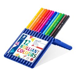STAEDTLER® Ergosoft 157 Colour Pencil 12 Set with unique box stand