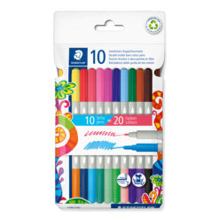 STAEDTLER® 3280 C10 Double-ended twin colour pen set - 10 pens 20 colours