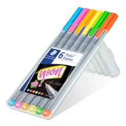 STAEDTLER® triplus® Fineliner 334 SB6 CS3 Triangular Fineliner Neon 6 Set